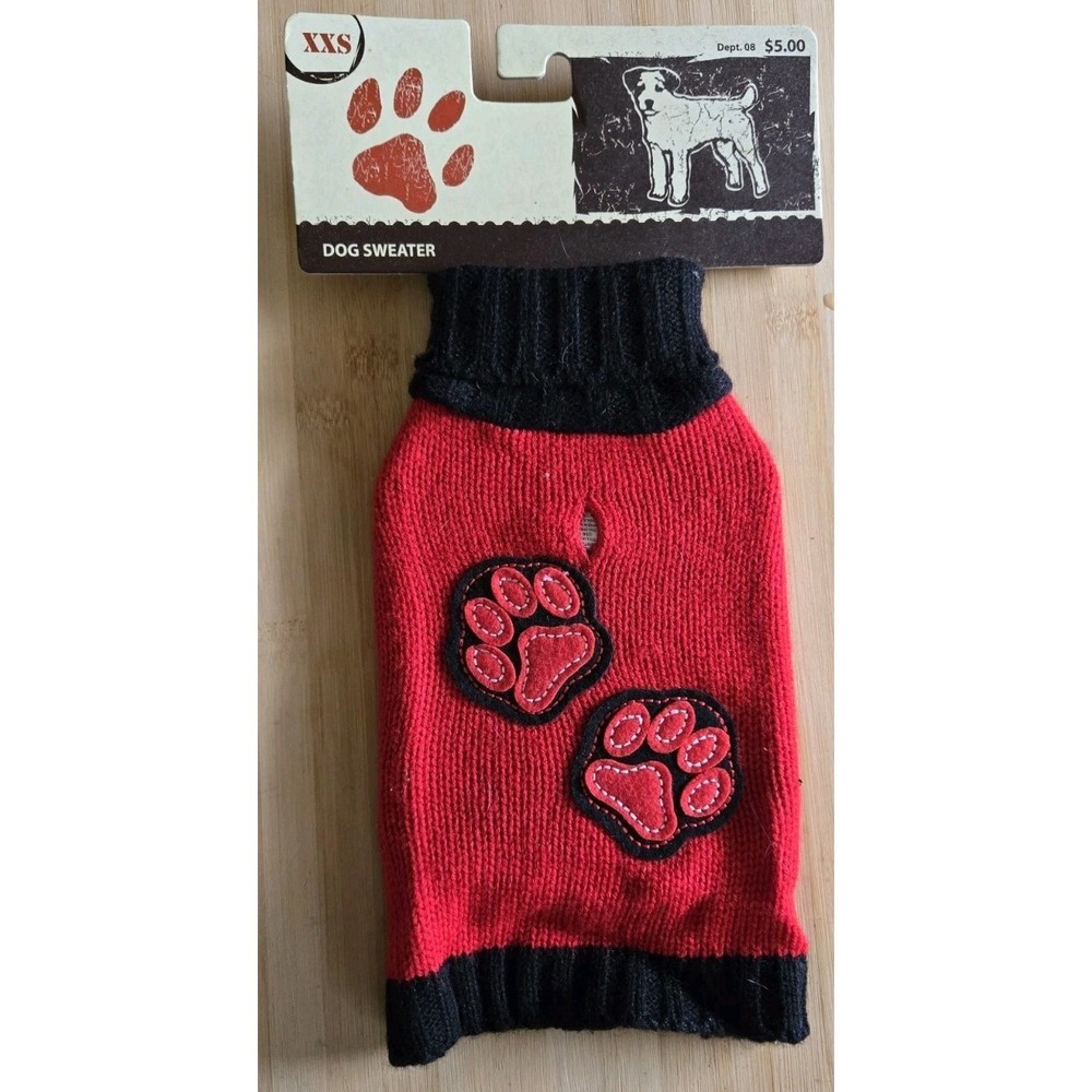 Dog Sweaters Lot of 3 Variety Of Sizes 1-XXS Red, 1-XS Orange & 1-S Blue
